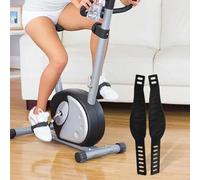 Risveglio Paquete de 2 correas de ejercicio para pedal de bicicleta | Correas de estribo para equipo de gimnasio, fitness, clips de plástico con hebillas para la mayoría de bicicletas