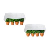Risveglio Paquete de 2 fundas protectoras de tela no tejida para exteriores, para invierno, clima frío para protección, color blanco, varios tamaños
