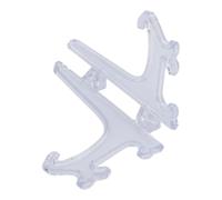 Risveglio Paquete de 6 soportes de plástico transparentes para platos, ajustables, plegables, para obras de arte, fotos, libros de cocina, caballetes decorativos de 4, 6, 10 pulgadas