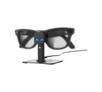 Risveglio Para doble tipo: magnético para gafas Charger MATE AI, estación de acoplamiento ABS de huella pequeña, base de carga de fácil alineación, negro
