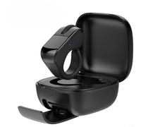 Risveglio Para Smart Gesture Ring Controller para Rokid AI Glasses Cámara remota de dedo inalámbrico Control de presentación de música ABS Dispositivo portátil compacto (negro)