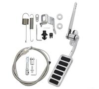 Risveglio Pedal del acelerador de 2 pulgadas, 4, 1, 2 pulgadas con kit de cable de 36 pulgadas, soporte de carburador de manga de 24 pulgadas para reemplazo directo de automóvil, acero inoxidable de