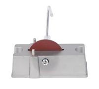 Risveglio Pistón manual de aluminio para archivador de huecos de extremo de anillo, manivela de rueda de molienda de grano 120 para sellado y holgura del motor, 22,5 x 15 x 9,5 cm, color plateado