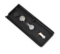 Risveglio Placa deslizante de liberación rápida de aleación de aluminio compatible con Manfrotto 503HDV y MH055M0 para Q5, para adaptador compacto de cabeza de trípode de 120 mm con pin de ubicación