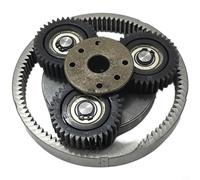 Risveglio Planetary Gearbox Kit Scooter eléctrico, 37 dientes PA66 Nylon Motor Gear Set con embrague, exterior para anillo y engranaje solar, negro (B)