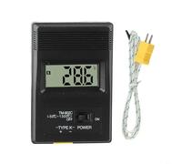 Risveglio Portátil para TM-902C LCD K-Type Termómetro Digital con Sonda Termopar Gas, Líquido y Medición de Temperatura -50 a 1300 Negro