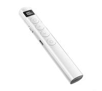 Risveglio Presentador inalámbrico remoto PowerPoint con 100 m para alcance, digital para pantalla de batería, receptor USB, recargable presentación clicker oficina y escuela, blanco (blanco)
