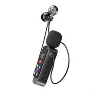 Risveglio Reproductor de MP3 con clip 5.4 con soporte para tarjeta TF, modo de reproductor de música portátil, reproducción WAV, dispositivo portátil para correr, viajar, gimnasio (negro)