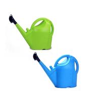 Risveglio Riego grande de 2 galones para lata, 5 litros para maceta de riego de jardín de plástico con mango ergonómico y boquilla larga para plantas de patio, color azul