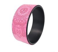 Risveglio Rueda de yoga de 32 cm, estiramientos profundos y flexiones hacia atrás, rodillo de fitness de poliuretano para gimnasio en casa y estudio, entrenamiento abdominal y flexibilidad (rosa)