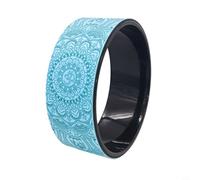 Risveglio Rueda de yoga de 32 cm, estiramientos profundos y flexiones hacia atrás, rodillo de fitness de poliuretano para gimnasio en casa y estudio, entrenamiento abdominal y flexibilidad (azul)