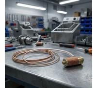 Risveglio Sensor de control de temperatura de freidora de gas 710, 140-210° | Termostato con bombilla de detección de 6 mm y rosca de 10 mm, mano de obra fina para una instalación precisa y fácil de
