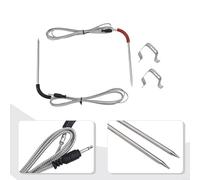 Risveglio Sensor de termómetro de doble sonda para gas Weber y Smokefire con sonda de carne y clips de sonda, reemplazo para monitoreo preciso de la temperatura de la carne