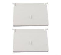 Risveglio Solapa de repuesto para piscinas sobre el suelo, puerta de vertedero con asa, prevención eficiente de desechos, 145 mm x 120 mm, ABS blanco (2 piezas)