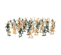 Risveglio Soldados del ejército de plástico, 100 piezas de soldados en miniatura para juegos de guerra, escenarios, accesorios de campo de batalla para niños