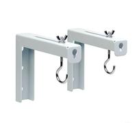 Risveglio Soporte de pared para pantalla de proyector de trabajo, gancho blanco para colgar en el techo, soporta 66 libras, paquete de 2