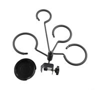 Risveglio Soporte de silencio para trompeta Cornet, trompeta y trombón, estante de almacenamiento giratorio para instrumentos de viento, accesorio negro portátil
