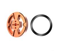 Risveglio Soporte magnético para trípode para teléfono, placa adaptadora de aleación de aluminio con tornillo de 1/4-20, portátil para viajes de transmisión de vlogs (naranja)