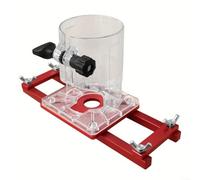 Risveglio Soporte ranurado de cierre invisible 2 en 1, base de enrutador de carpintería de 65 mm, ranura de guía central ajustable y biselado de 0 a 4 cm, plantilla de mortaja de aleación de aluminio