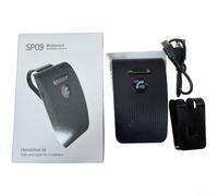 Risveglio Sun Visor - Altavoz inalámbrico para coche, kit manos libres 4.2 con sensor de vibración de encendido/apagado automático, para emparejamiento de dispositivos duales, alertas de voz, 550 mAh