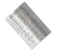 Risveglio Tablero del alfabeto en braille, tablero del alfabeto en braille con puntos elevados, números de puntuación, diapasón de letras de aprendizaje para principiantes, tablero de lectura táctil