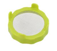 Risveglio Tapa de acero inoxidable para brotes de pantalla, para tarros de boca ancha, tapa de plástico ABS con soporte de drenaje, para alfalfa, verde (verde)