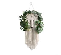 Risveglio Tapiz de macramé bohemio grande para colgar en la pared, lino tejido a mano para arte, 88 x 26 cm, decoración del hogar, apartamentos, eventos
