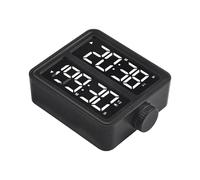 Risveglio Temporizador de cocina de doble pantalla con pantalla LCD grande, cuenta regresiva de 199 minutos para el aula de cocina, soporte magnético