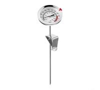 Risveglio Termómetro de aceite de cocina con soporte, sonda de acero inoxidable para cocinar, asar, freír y hornear, calibre de alta temperatura de 10.0-287.8 °C (30 cm)