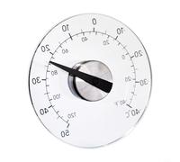 Risveglio Termómetro para exteriores montado en ventana, vidrio automático para esfera con cubierta de metal, para escala dual para F y medidor de temperatura, jardín y patio