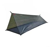 Risveglio Tienda de campaña de red transpirable, ultraligera, 450 g, refugio para una sola persona con hilo 40D y base Oxford 210D, verde oscuro