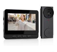 Risveglio Timbre de video WiFi con pantalla de 4.3 pulgadas, 1080P HD inalámbrico para cámara de puerta, visión amplia de 170, resistente a la intemperie IP65, instalación de entrada de casa