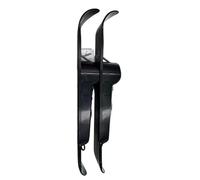 Risveglio Trineo de entrenamiento de esquís de nieve para carritos | HOMEand Scooters - Trineo de esquí de plástico para principiantes y adultos, color negro, 53 x 9,5 x 7,7 cm