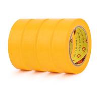RISVOWO 4x Cinta de Carrocero, 3cm x 50m Cinta Carrocero, Cinta Enmascarar para Pintar y Enmascarar, Cinta Carrocero Pintura