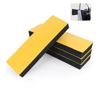 RISVOWO Protector Pared Garaje Autoadhesivos, 4 Piezas Protector Columnas Garaje Impermeable, 30x10x3cm Protector Puerta Coche para Protección de Paredes de Garaje, Puertas y Parachoques (Negro)