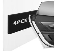 RISVOWO Protector Pared Garaje Autoadhesivos, 4 Piezas Protector Columnas Garaje Impermeable, 40x15x2cm Protector Puerta Coche para Protección de Paredes de Garaje, Puertas y Parachoques (Negro)