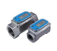 RISWEKFW 1 medidor de Flujo electrónico de turbina for líquidos de 1, 1.5 y 2 Pulgadas con Pantalla Digital y medición instantánea de la acumulación de Flujo.(1.5inch)