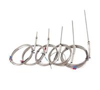 RISWEKFW 1 Uds 0-400 ℃ M8 termopar 1m 2m 3m 4m 5m Tipo KE PT100 50mm 100mm 150mm 200mm Sensor de Temperatura de sonda de Rosca de Tornillo(E,1m,Probe Length 50MM)