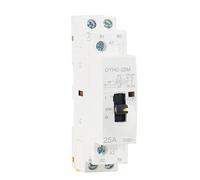 RISWEKFW Contactor de CA de Tipo Manual 2P 16A 20A 25A 2NC o 2NO 220V Contactor doméstico de Control Manual Tipo riel DIN(2P 25A 2NO M)