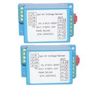 RISWEKFW Transductor de Voltaje trifásico CA 0-600V, 4-20mA, 0-10V, transmisor de señal de Sensor de Voltaje trifásico, 1 Uds.(3PH AC0-500V_DC0-5V out_DC24V Power Supply)