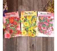 RISYPISY 300Piezas de Pegatinas Florales, Pegatinas Decorativas Botánicas Autoadhesivas para Scrapbookings, Manualidades de Resina, Cuadernos