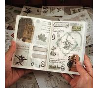 RISYPISY Scrapbooking Aufkleber, 40 Stück Sticker Sammelbuch mit selbstklebenden, Aktivität Sticker Album für DIY das Sammeln von Aufklebern, Blanko Sticker Buch (SET-B)