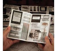 RISYPISY Scrapbooking Aufkleber, 40 Stück Sticker Sammelbuch mit selbstklebenden, Aktivität Sticker Album für DIY das Sammeln von Aufklebern, Blanko Sticker Buch (SET-C)