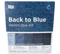 Rit Back to Blue Denim Dye Kit - Revive tu mezclilla y ropa desteñida, kit completo con tinte, fijador ColorStay y guantes