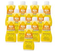 Rit DyeMore - Tinte de fibra líquida sintética de 7 onzas para ropa, decoración y manualidades, amarillo narciso (paquete de 12)