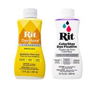 Rit DyeMore - Tinte de fibra líquida sintética de 7 onzas para ropa, decoración y manualidades, amarillo narciso con fijador de color