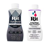 Rit DyeMore - Tinte de fibra líquida sintética de 7 onzas para ropa, decoración y manualidades, grafito con fijador de color