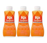 Rit DyeMore - Tinte de fibra líquida sintética de 7 onzas para ropa, decoración y manualidades, naranja albaricoque (paquete de 3)