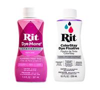 Rit DyeMore - Tinte de fibra líquida sintética de 7 onzas para ropa, decoración y manualidades, súper rosa con fijador de color