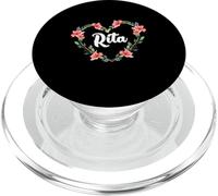 Rita Flor Corazón Personalizado Nombre Rita PopSockets PopGrip para MagSafe